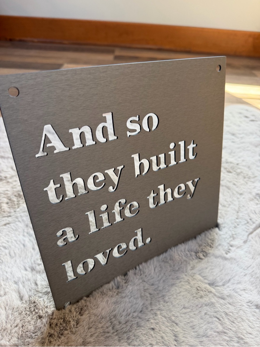 Magnolia metal wall quote plaque
